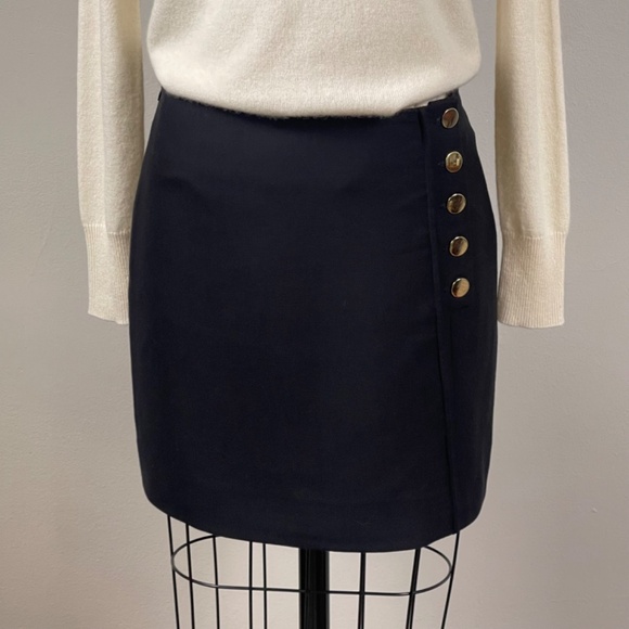 Ba Sh Ba&Sh Side Button Mini Pencil Skirt in Black Polyester Small Size - Picture 7 of 11